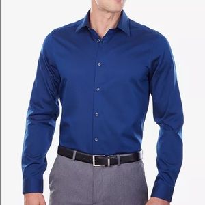 Calvin Klein Slim Dress Shirt in Navy